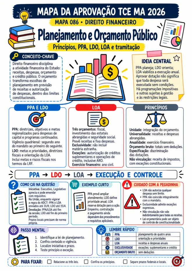 Mapa 086 · Direito Financeiro: planejamento e orçamento público